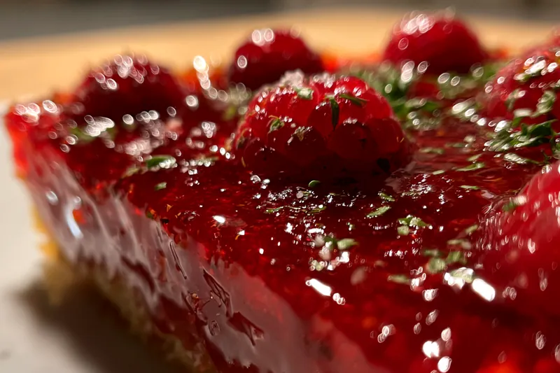 Fresh ingredients for Velvet Raspberry Slice